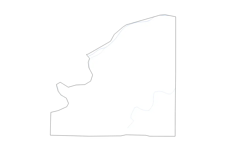 Mapa de Osage, Missouri de tipo contorno y ríos para América del Norte, con contorno y ríos con límites limpios.