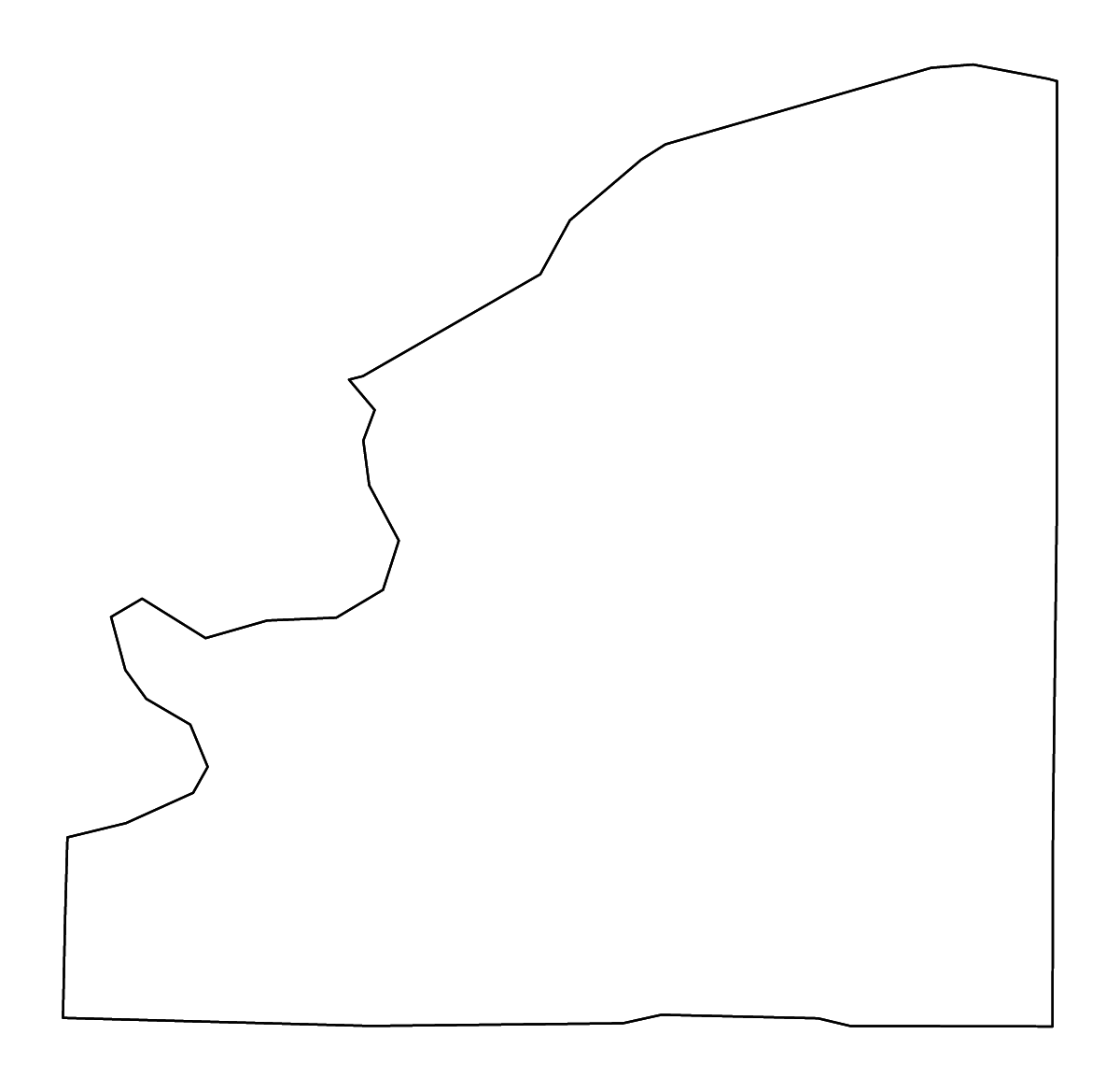 Mapa de contorno de Osage, Missouri con ríos.
