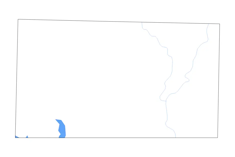 Mapa de Ozark, Missouri de tipo contorno, lagos y ríos para América del Norte, con contorno, lagos y ríos con elementos de agua como Bull Shoals Lake.