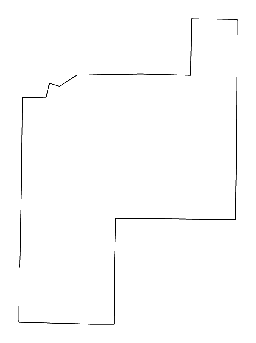 Mapa de contorno de Phelps, Missouri con ríos.