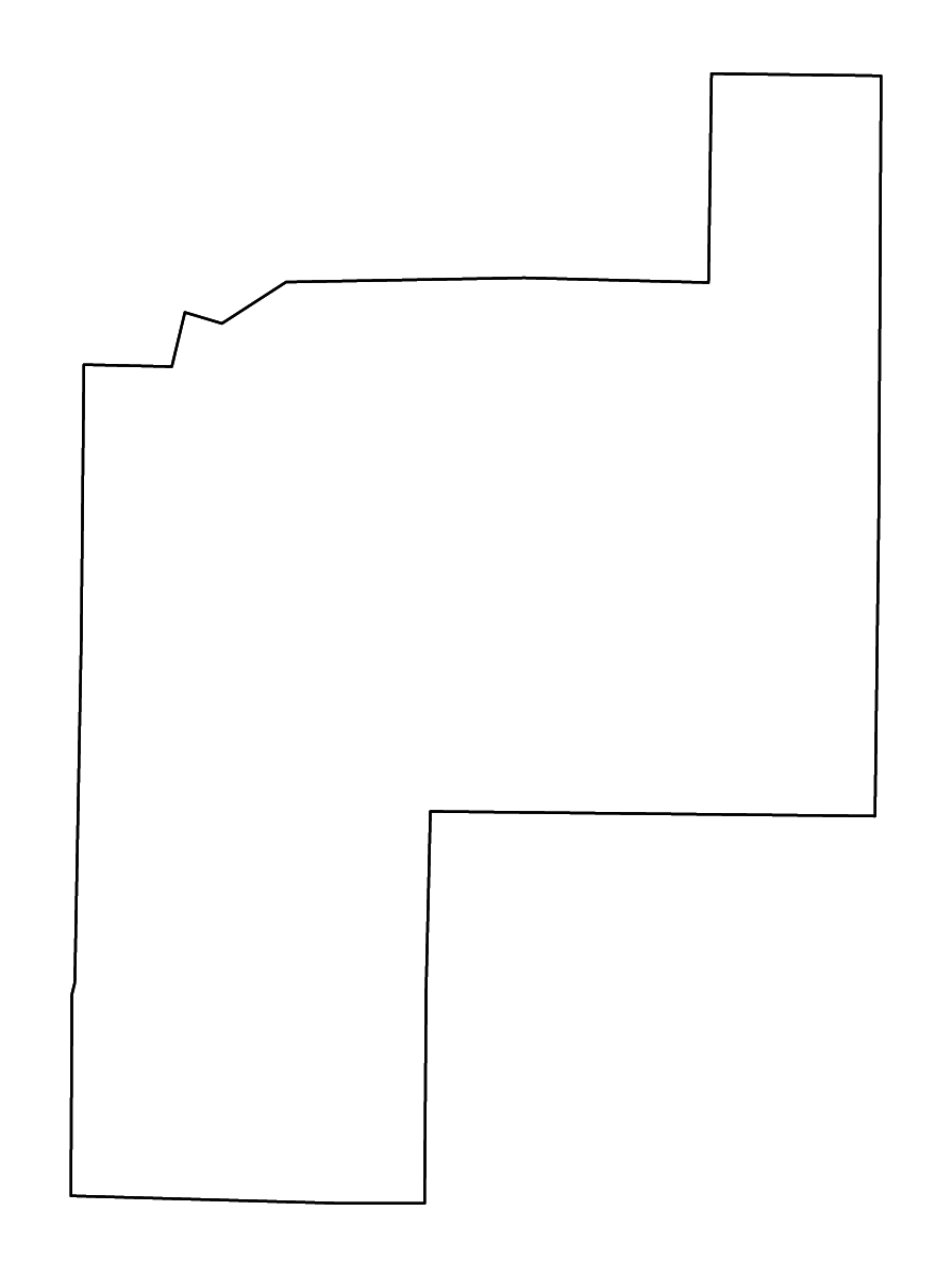 Mapa de contorno de Phelps, Missouri con ríos.