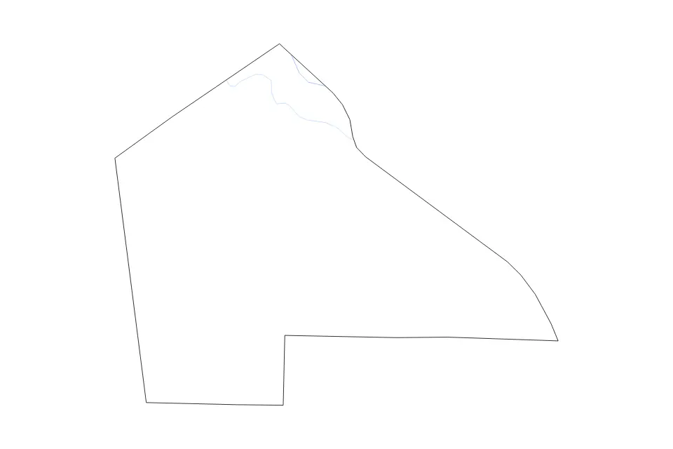 Outline map of Pike County, Missouri with subdivision borders and rivers.