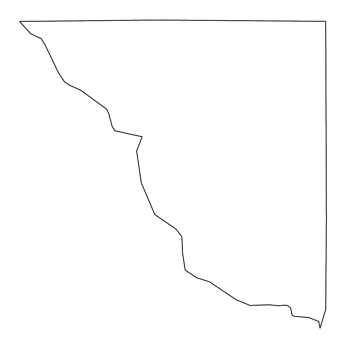 Mapa de contorno de Platte, Missouri con ríos.