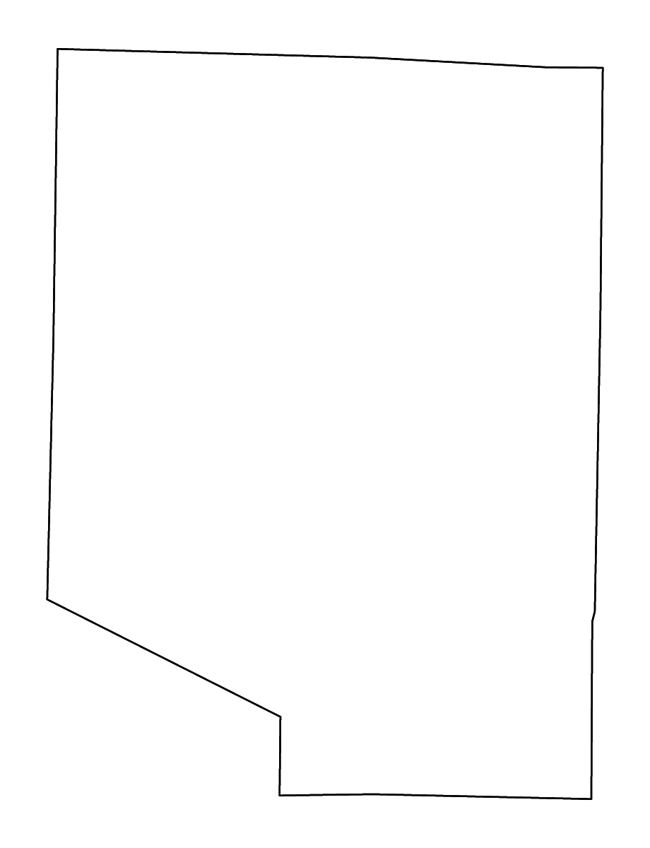 Mapa de contorno de Pulaski, Missouri con ríos.