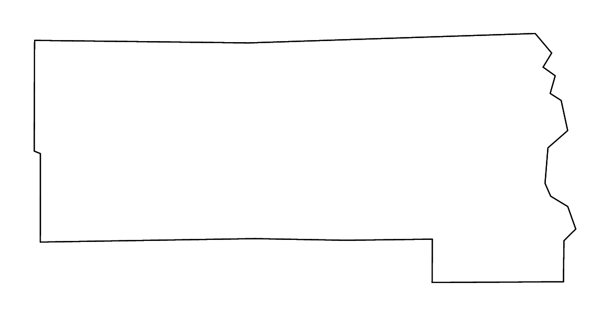 Carte de contour de Putnam, Missouri avec rivières.