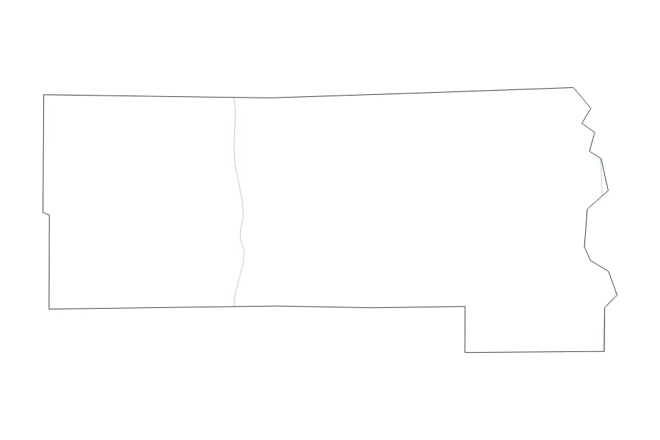 Mapa de Putnam, Missouri de tipo contorno y ríos para América del Norte, con contorno y ríos con límites limpios.