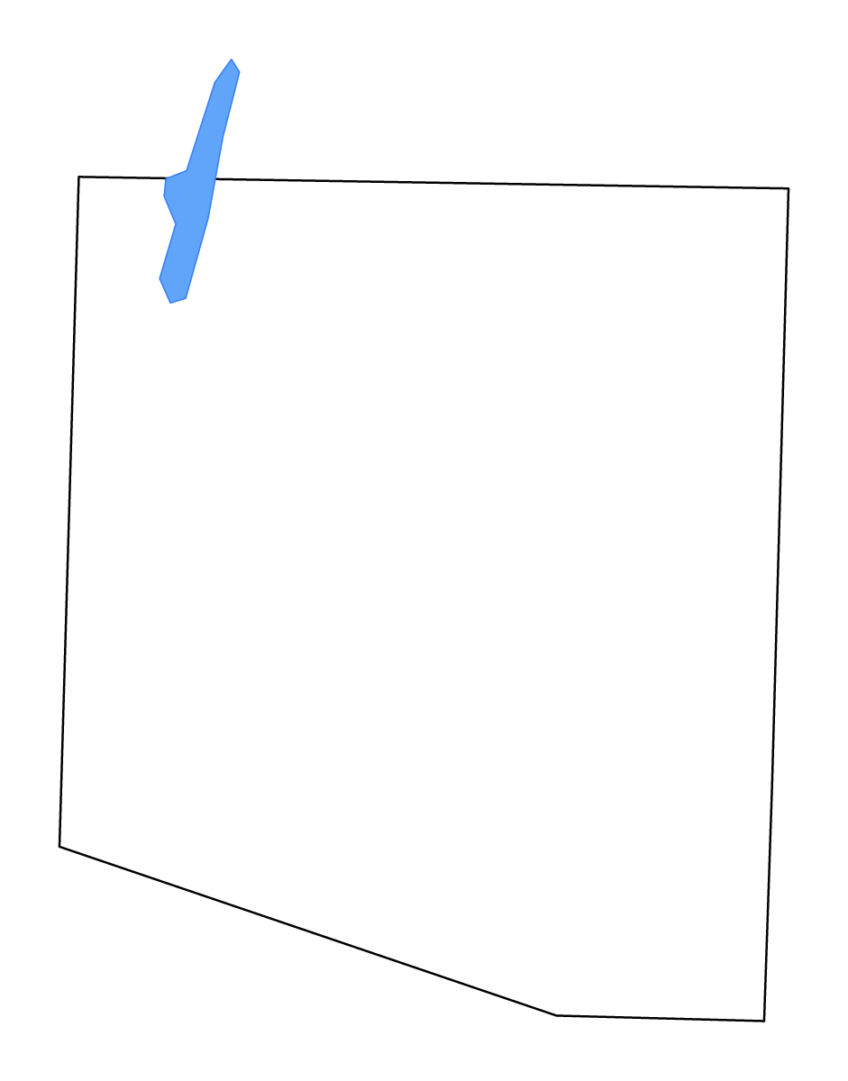 Mapa de contorno de Randolph, Missouri con lagos y ríos.