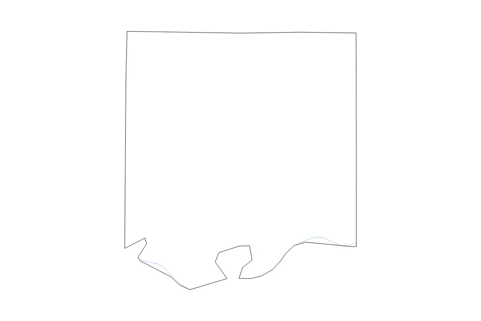 Carte de Ray, Missouri de type contour et rivières pour Amérique du Nord, montrant contour et rivières avec des limites nettes.