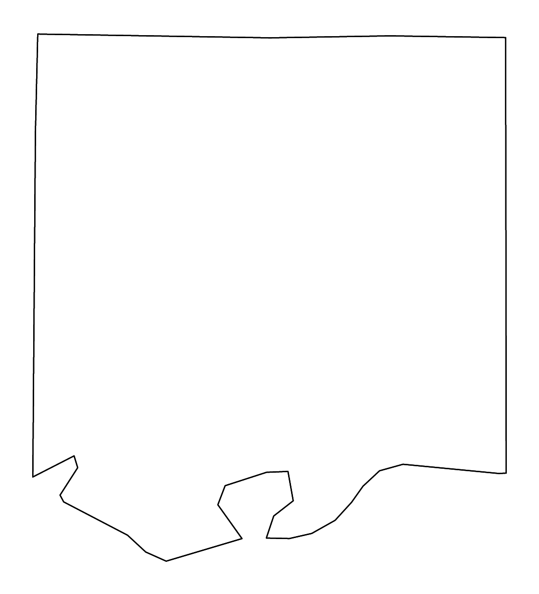 Mapa de contorno de Ray, Missouri con ríos.