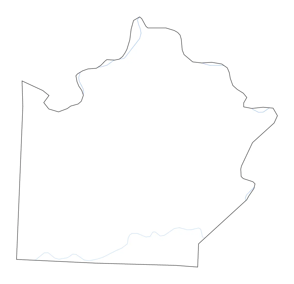Saline outline map preview