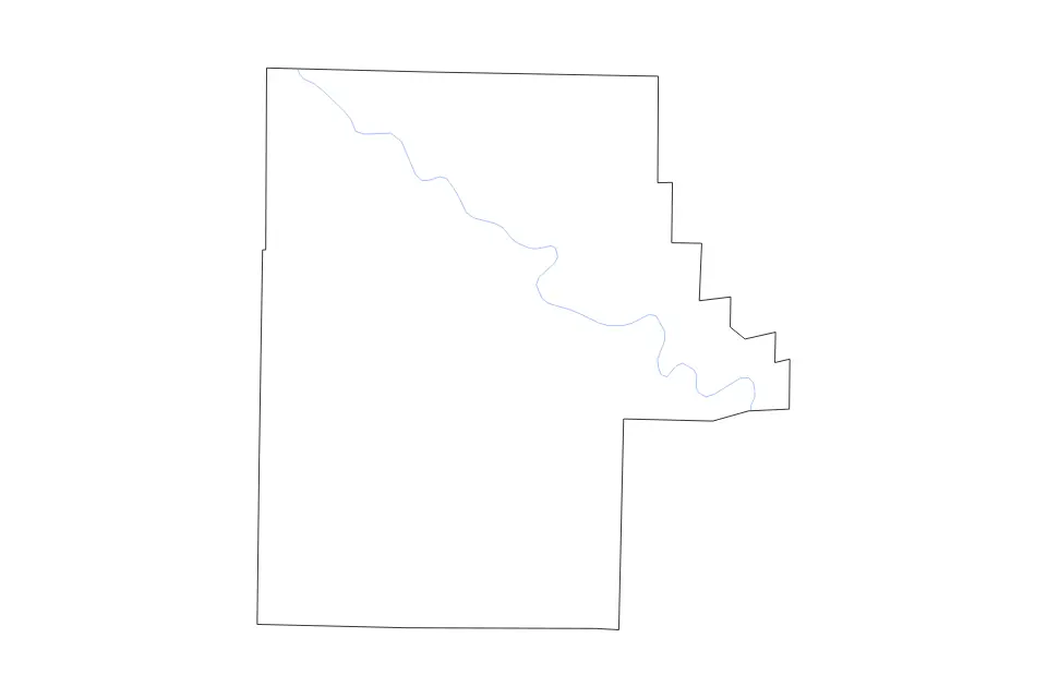 Carte de Shannon, Missouri de type contour et rivières pour Amérique du Nord, montrant contour et rivières avec des limites nettes.