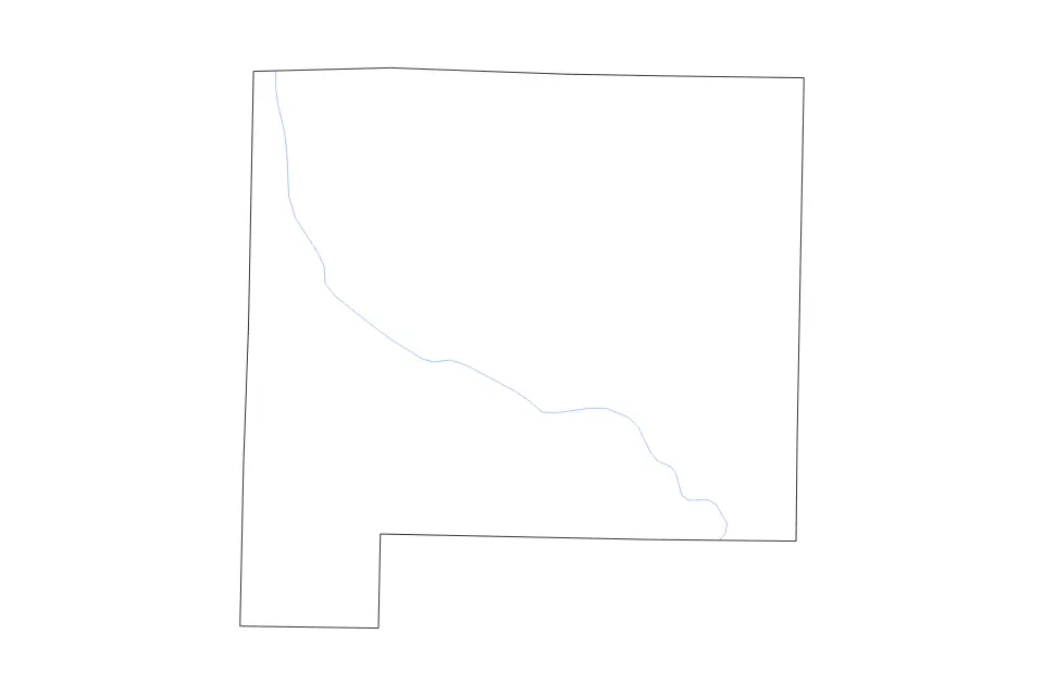 Carte de Shelby, Missouri de type contour et rivières pour Amérique du Nord, montrant contour et rivières avec des limites nettes.