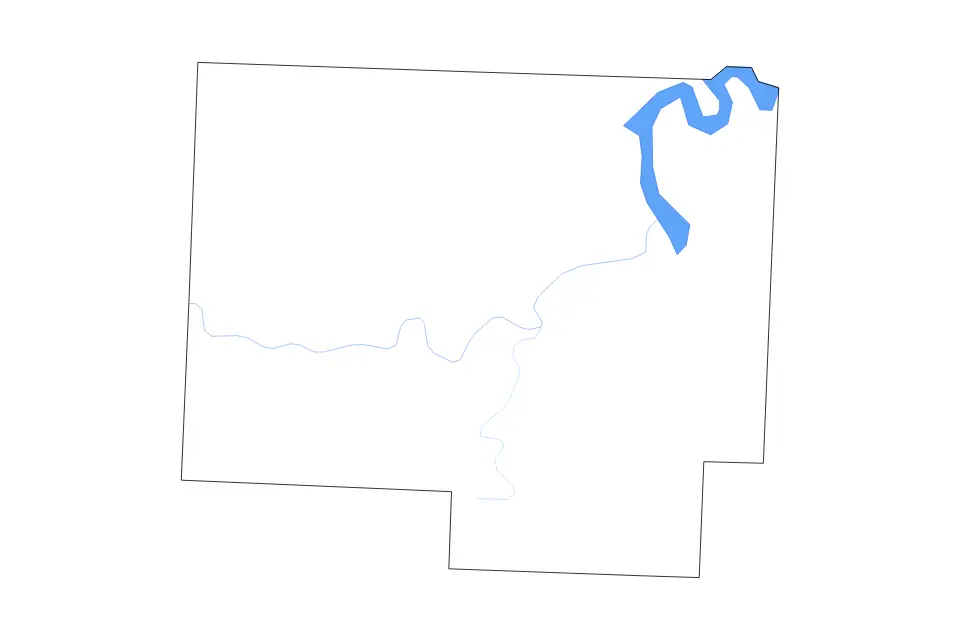 Carte de St. Clair, Missouri de type contour, lacs et rivières pour Amérique du Nord, montrant contour, lacs et rivières avec des éléments hydrographiques comme Harry S. Truman Reservoir.