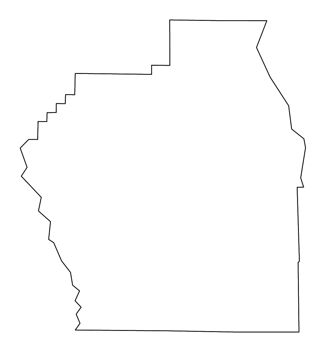 Mapa de contorno de Stoddard, Missouri con ríos.