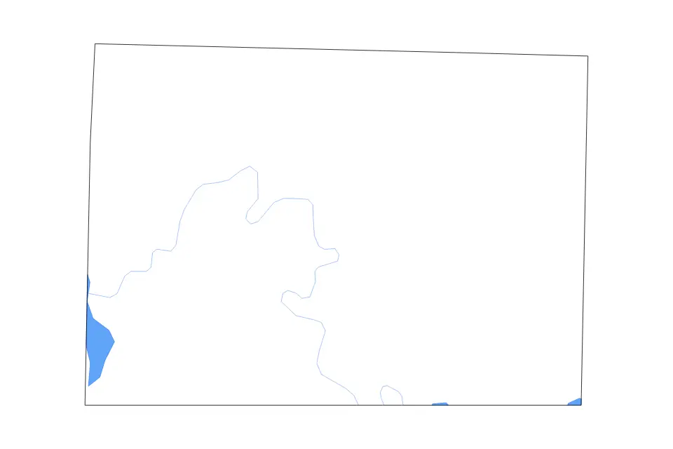 Outline map of Taney County, Missouri with subdivision borders and major lakes and rivers.