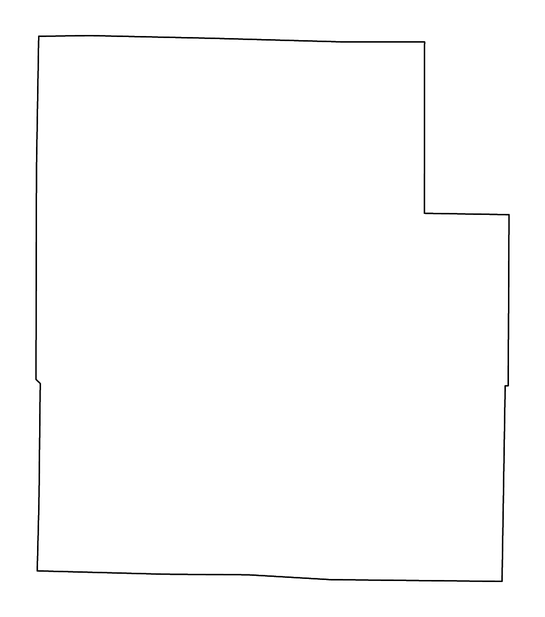 Carte de contour de Texas, Missouri avec rivières.