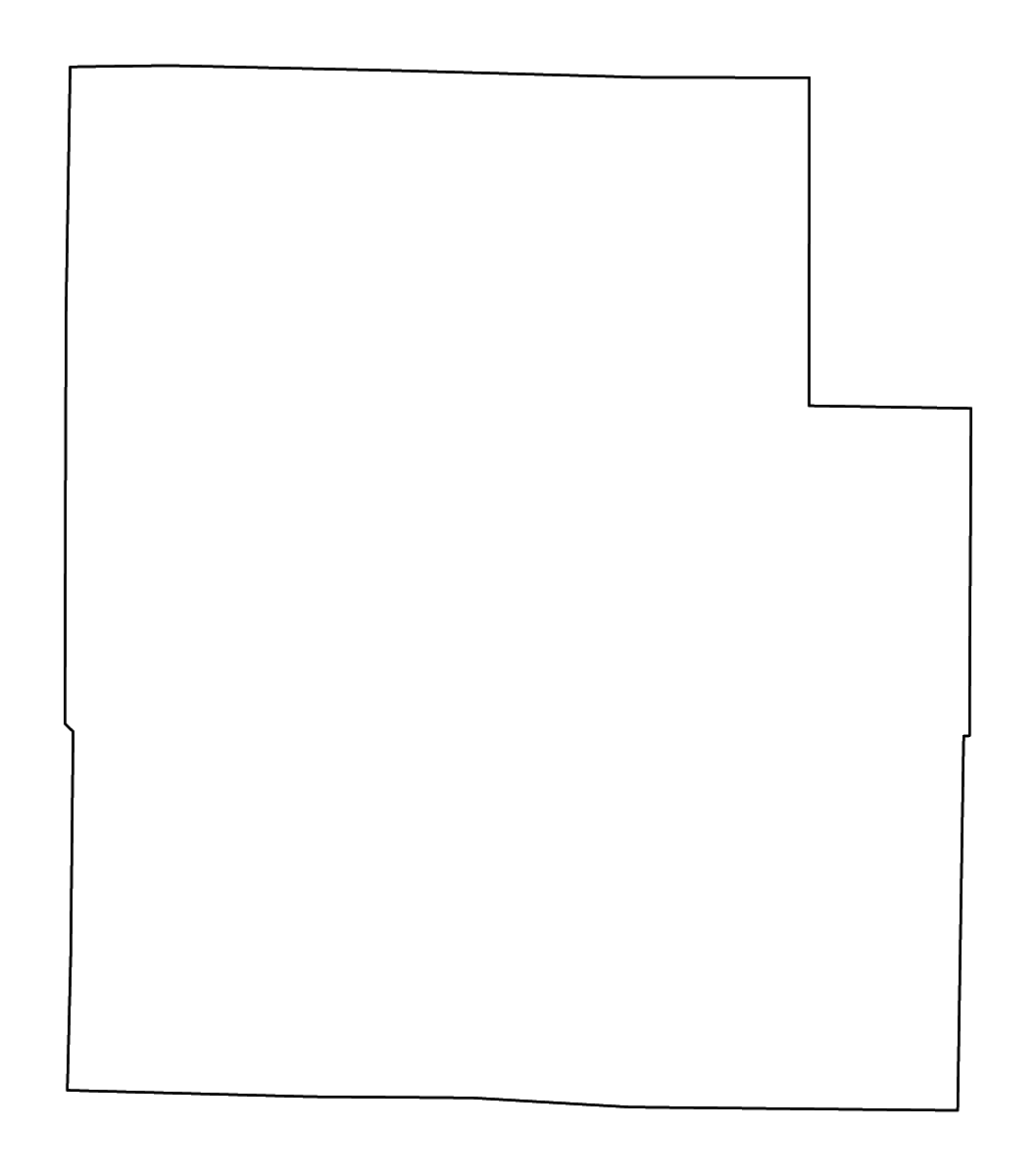 Mapa de contorno de Texas, Missouri con ríos.