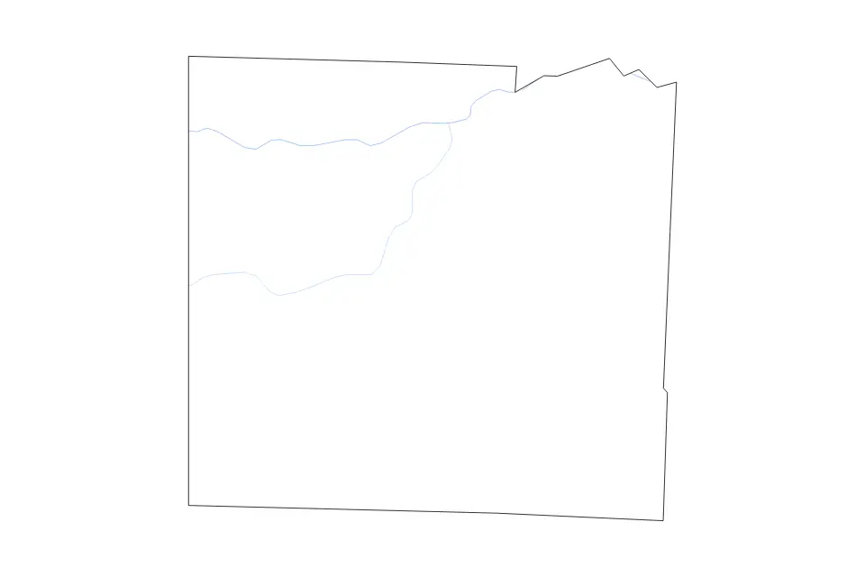 Mapa de Vernon, Missouri de tipo contorno y ríos para América del Norte, con contorno y ríos con límites limpios.