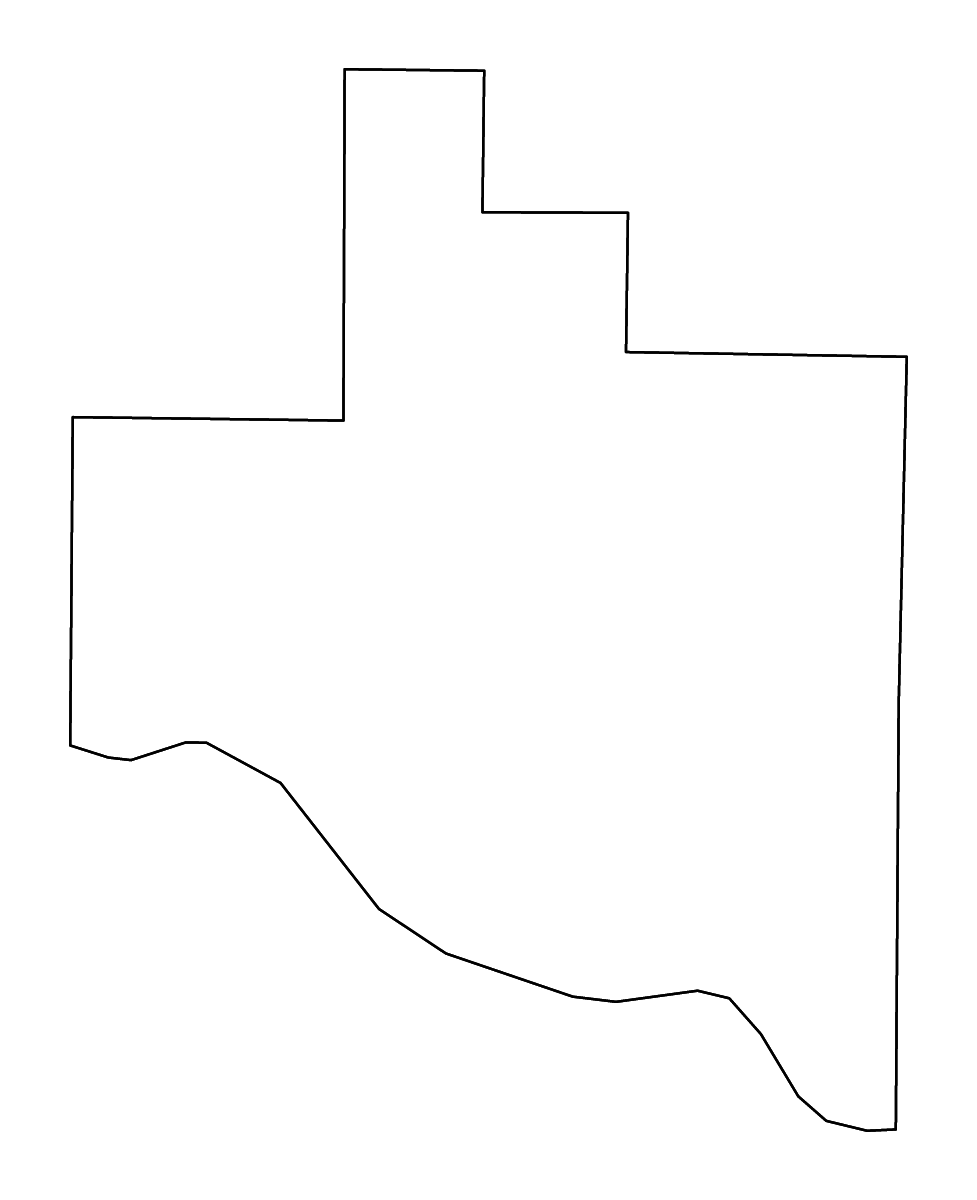 Mapa de contorno de Warren, Missouri con ríos.