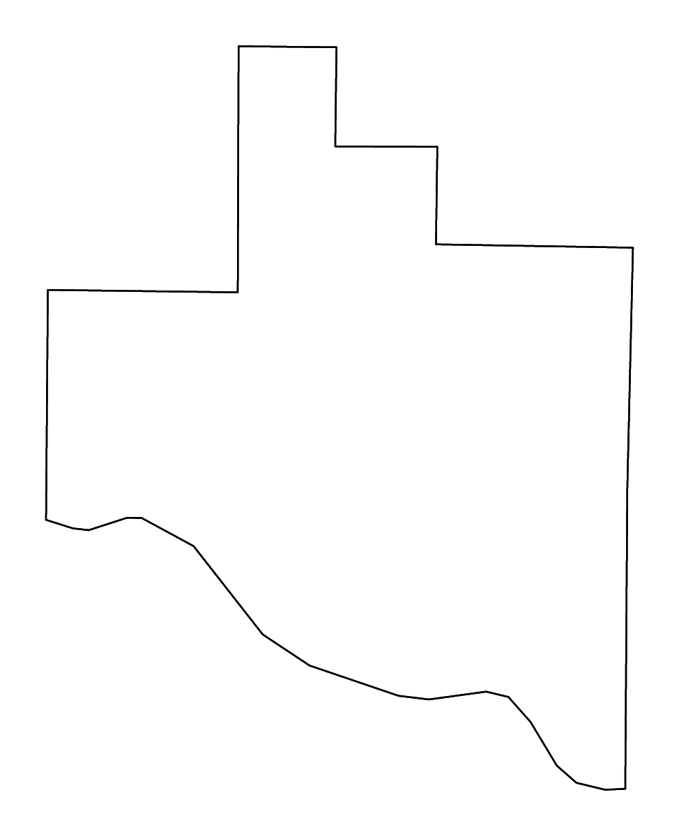Mapa de contorno de Warren, Missouri con ríos.