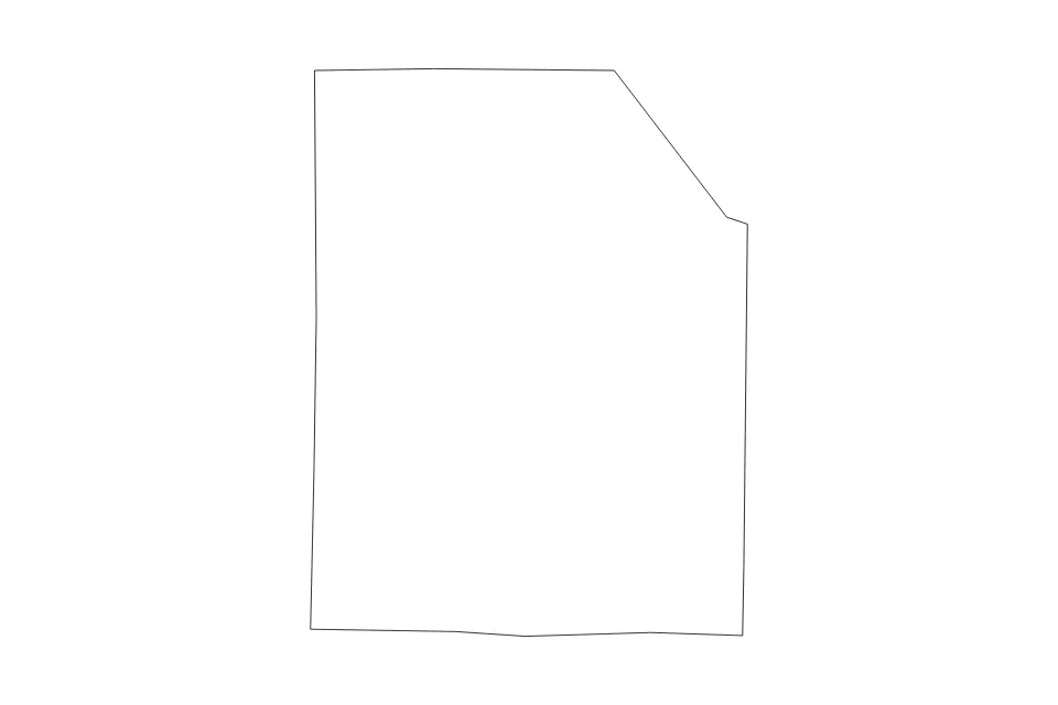 Mapa de Washington, Missouri de tipo contorno para América del Norte, con contorno con límites limpios.