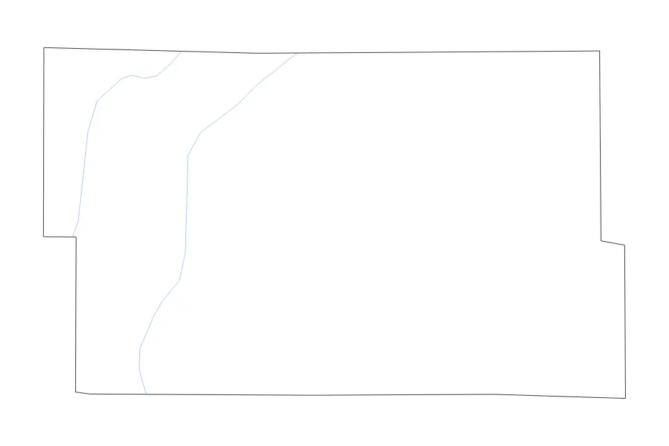 Mapa de Worth, Missouri de tipo contorno y ríos para América del Norte, con contorno y ríos con límites limpios.