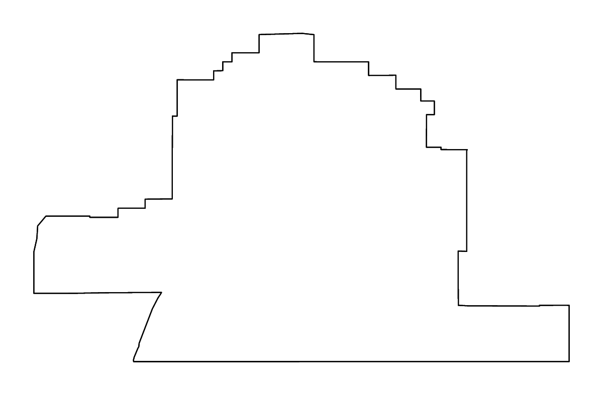 Mapa de contorno de Big Horn, Montana con ríos.
