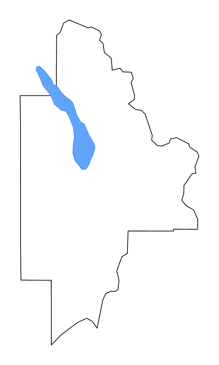 Mapa de contorno de Broadwater, Montana con lagos y ríos.