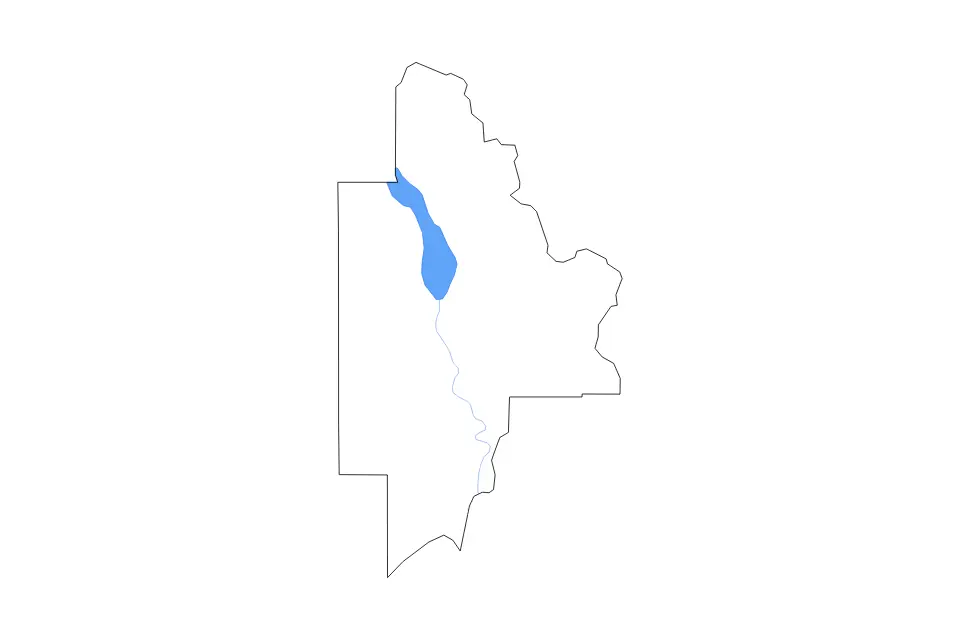 Mapa de Broadwater, Montana de tipo contorno, lagos y ríos para América del Norte, con contorno, lagos y ríos con elementos de agua como Canyon Ferry Lake.