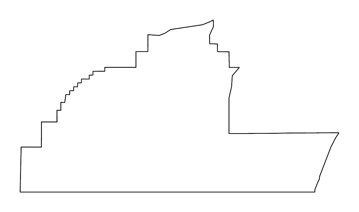 Mapa de contorno de Carbon, Montana con ríos.