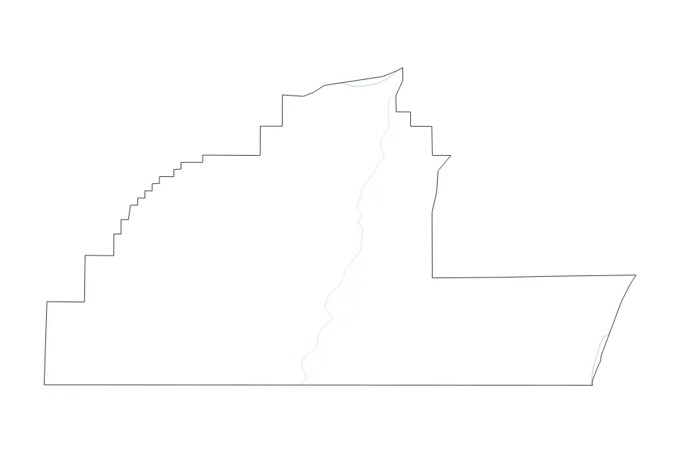 Mapa de Carbon, Montana de tipo contorno y ríos para América del Norte, con contorno y ríos con límites limpios.