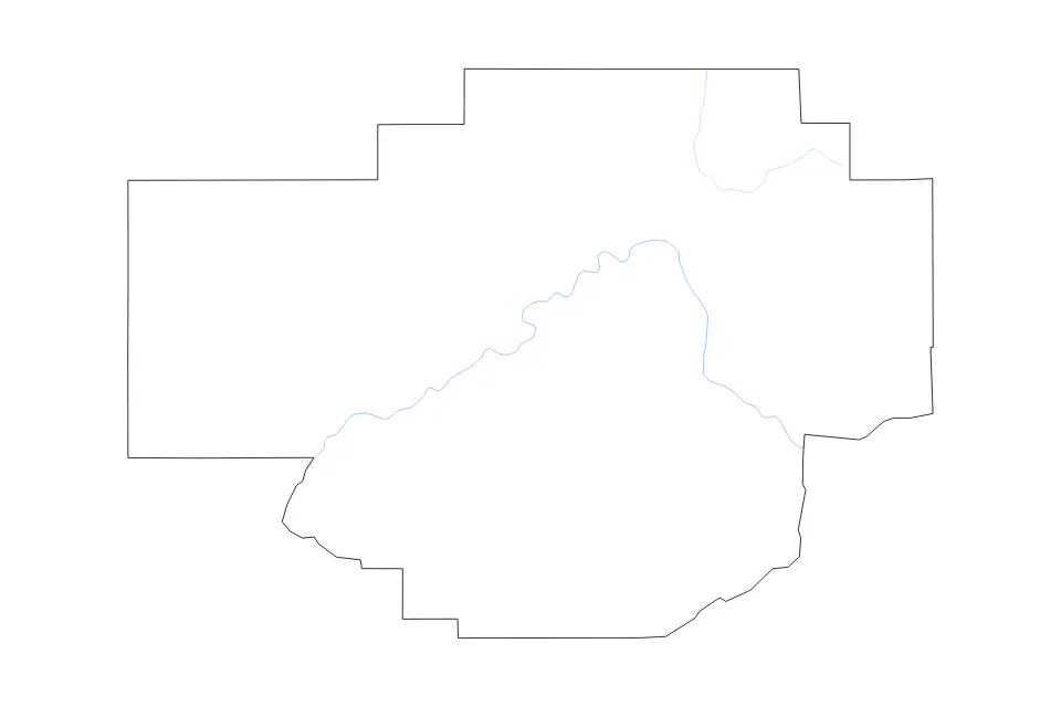 Carte de Chouteau, Montana de type contour et rivières pour Amérique du Nord, montrant contour et rivières avec des limites nettes.