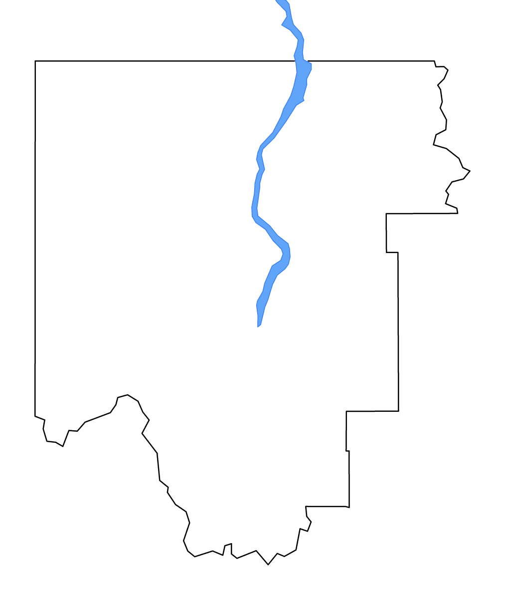 Carte de contour de Lincoln, Montana avec lacs et rivières.