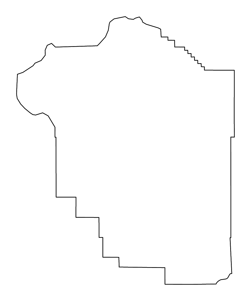 Carte de contour de Madison, Montana avec rivières.