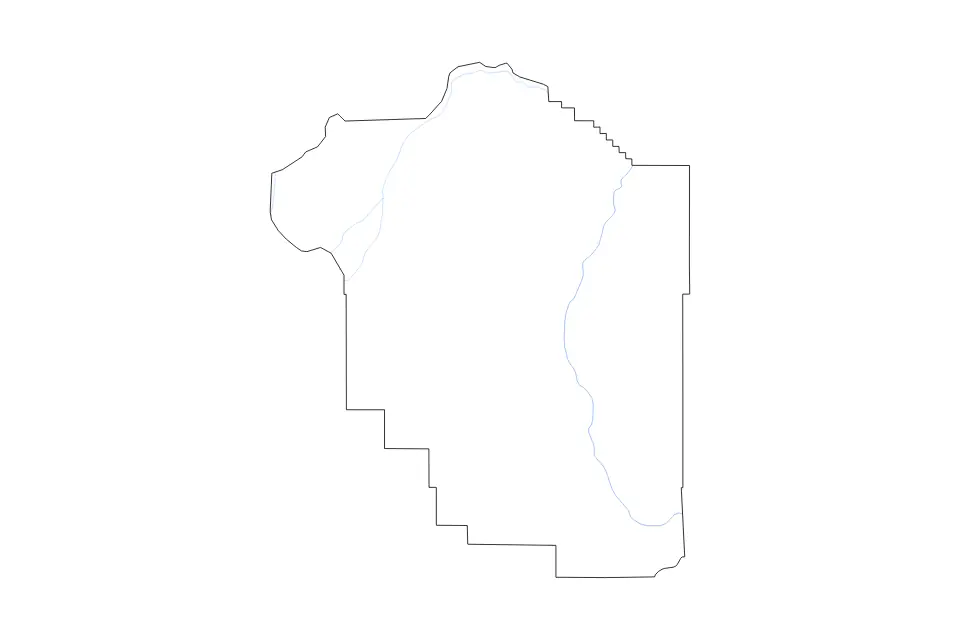 Mapa de Madison, Montana de tipo contorno y ríos para América del Norte, con contorno y ríos con límites limpios.