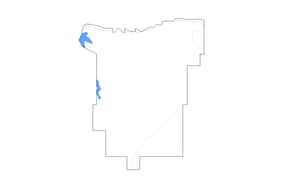 Carte de McCone, Montana de type contour, lacs et rivières pour Amérique du Nord, montrant contour, lacs et rivières avec des éléments hydrographiques comme Fort Peck Lake.