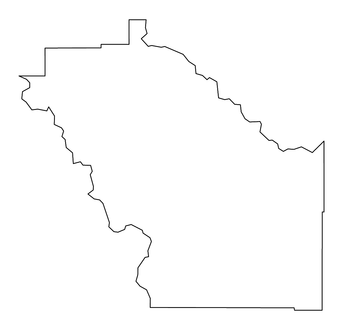 Mapa de contorno de Meagher, Montana con ríos.