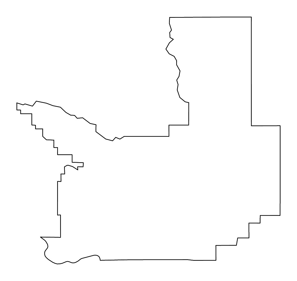 Mapa de contorno de Missoula, Montana con ríos.