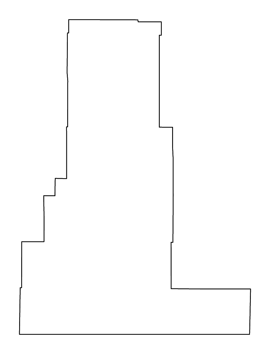 Mapa de contorno de Park, Montana con ríos.