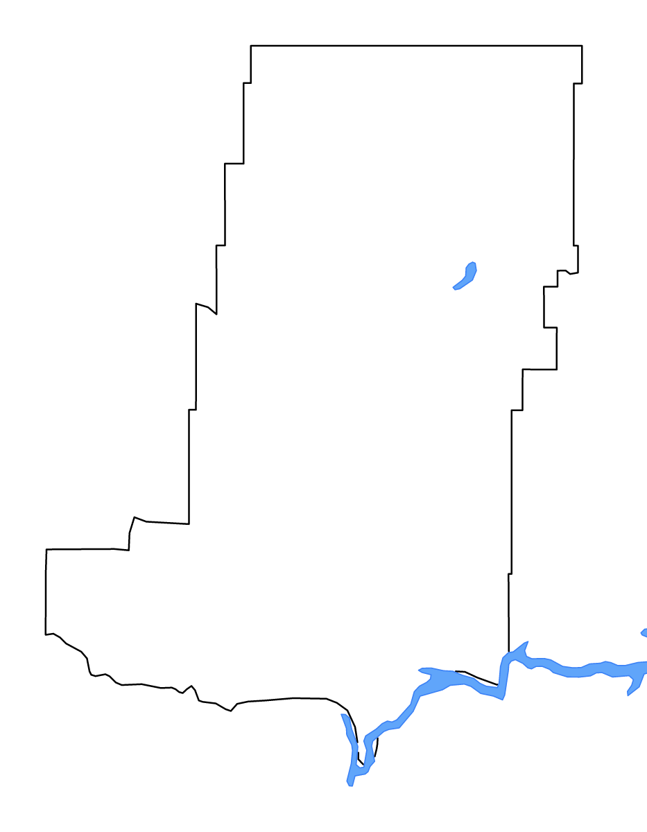 Mapa de contorno de Phillips, Montana con lagos y ríos.