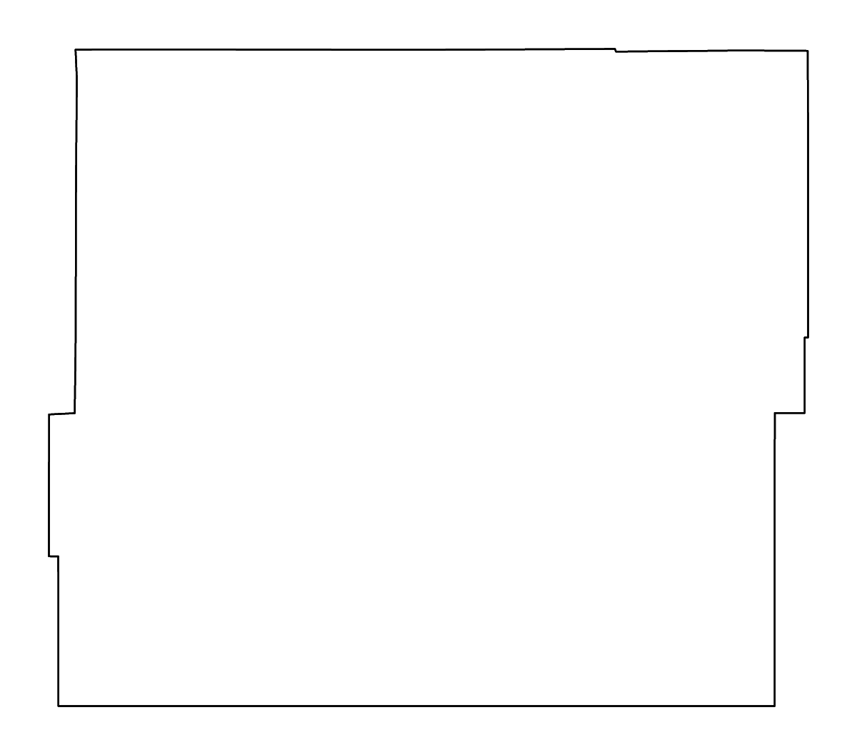 Mapa de contorno de Powder River, Montana con ríos.
