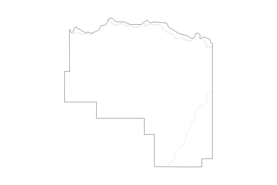 Carte de Richland, Montana de type contour et rivières pour Amérique du Nord, montrant contour et rivières avec des limites nettes.
