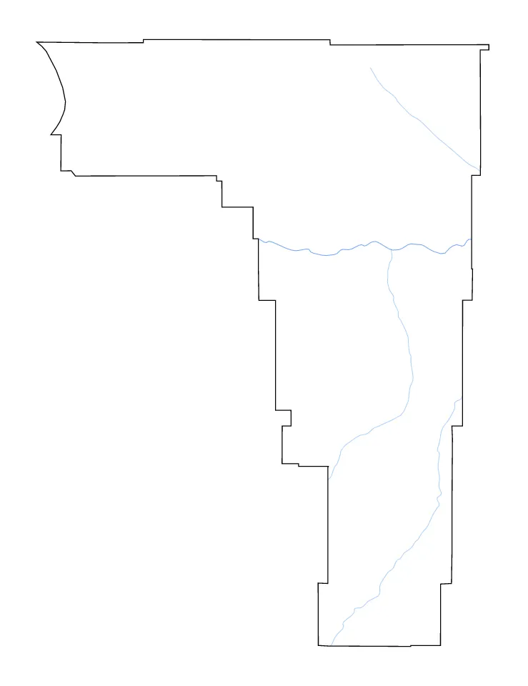 Rosebud outline map preview