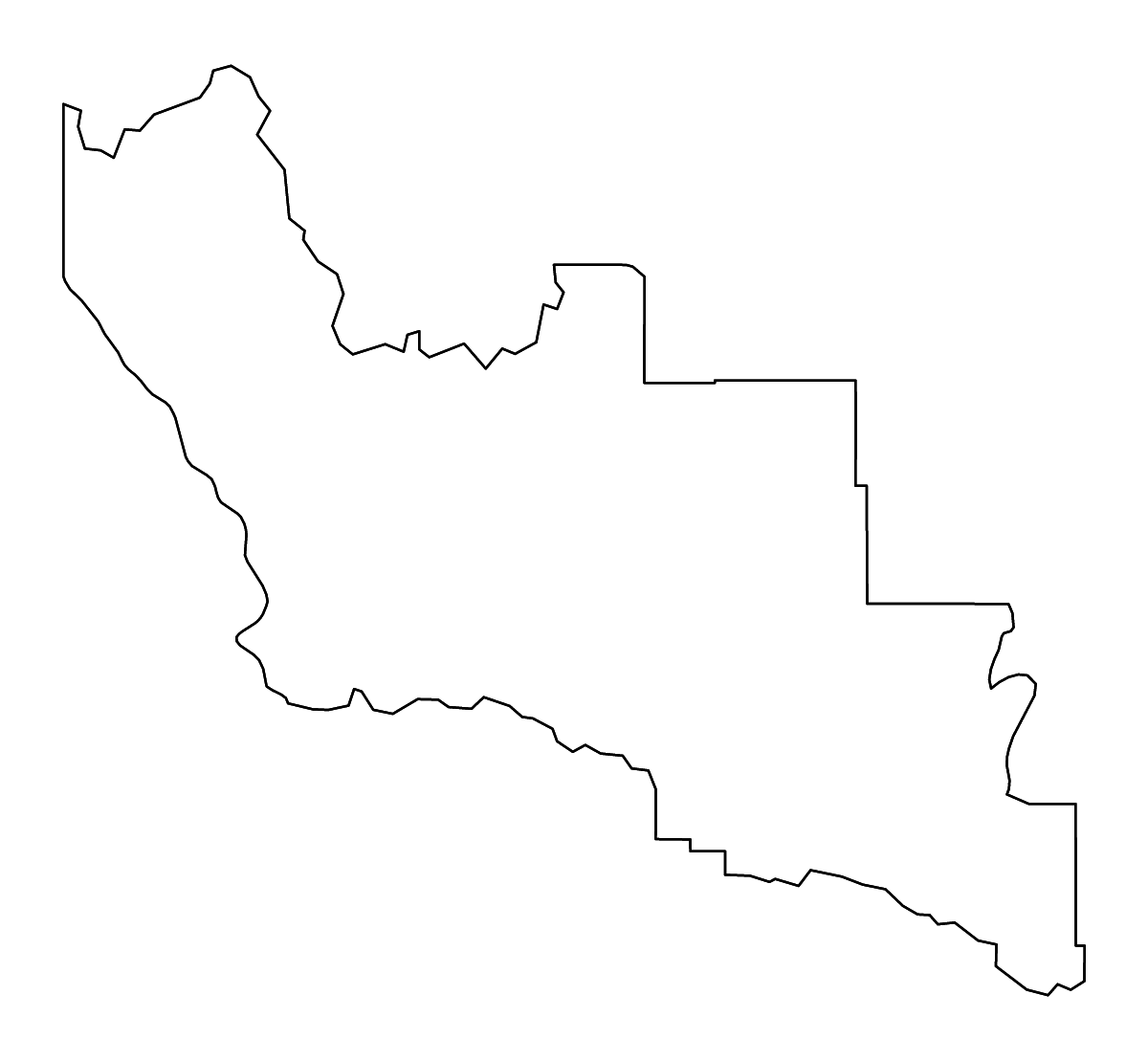 Mapa de contorno de Sanders, Montana con ríos.
