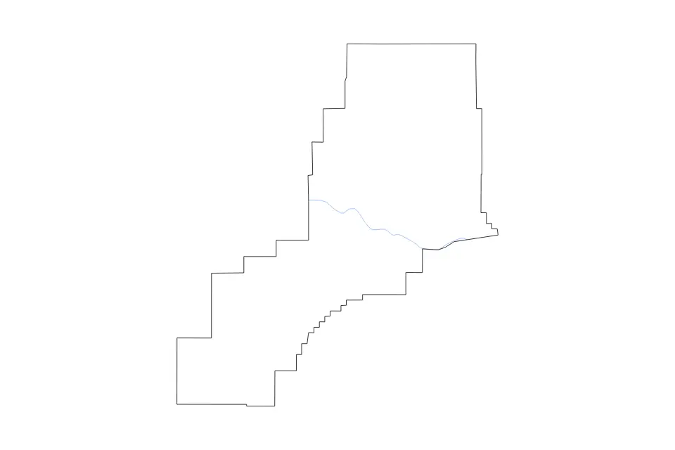 Mapa de Stillwater, Montana de tipo contorno y ríos para América del Norte, con contorno y ríos con límites limpios.