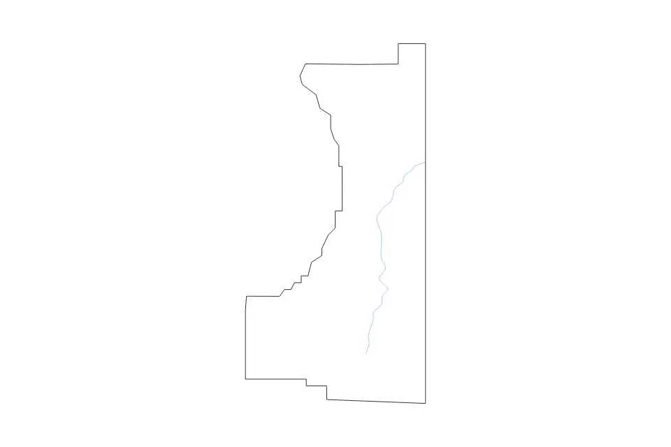 Carte de Wibaux, Montana de type contour et rivières pour Amérique du Nord, montrant contour et rivières avec des limites nettes.