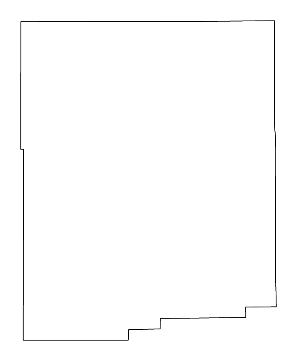 Outline map of Boone County, Nebraska with rivers.
