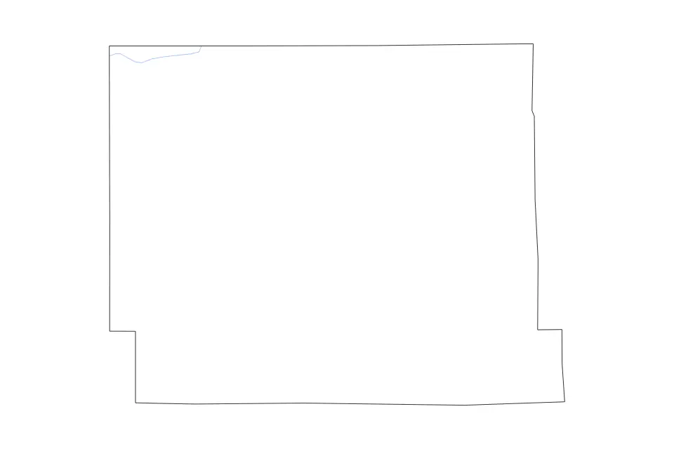Carte de Box Butte, Nebraska de type contour et rivières pour Amérique du Nord, montrant contour et rivières avec des limites nettes.