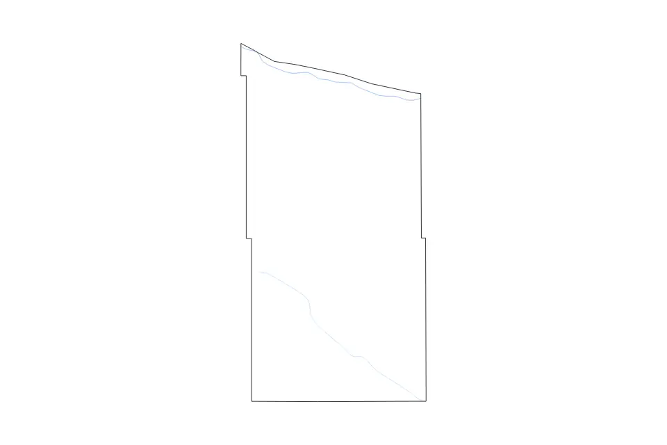 Outline map of Brown County, Nebraska with subdivision borders and rivers.