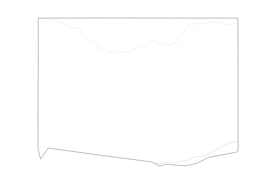 Carte de Buffalo, Nebraska de type contour et rivières pour Amérique du Nord, montrant contour et rivières avec des limites nettes.